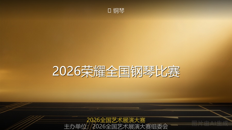 2026荣耀全国钢琴比赛