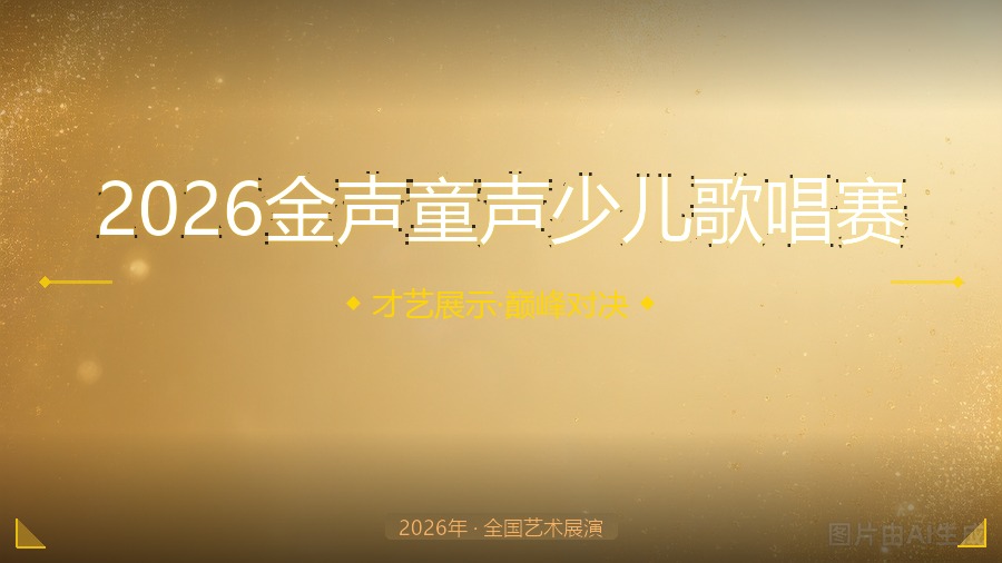 2026金声童声少儿歌唱赛