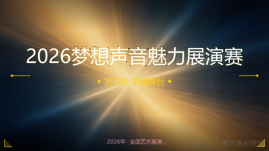 2026梦想声音魅力展演赛