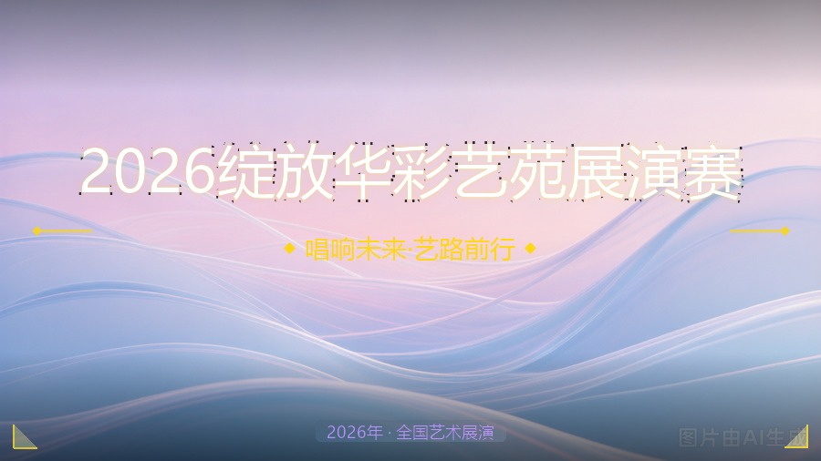 2026绽放华彩艺苑展演赛