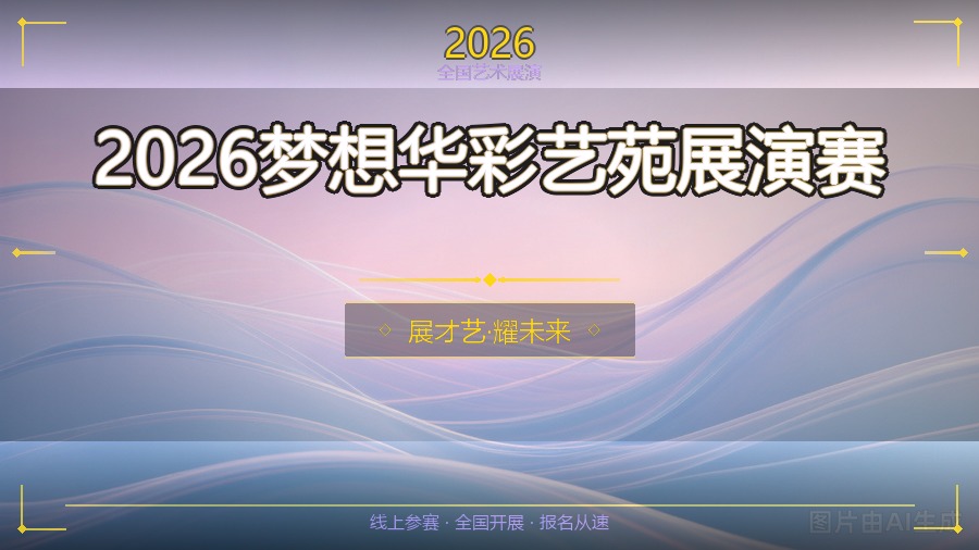 2026梦想华彩艺苑展演赛