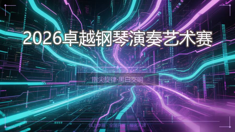 2026卓越钢琴演奏艺术赛
